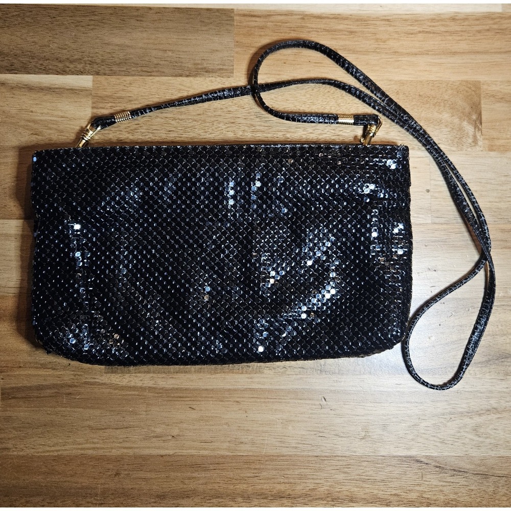 Metal Mesh Vintage Inspired Purse Evening Bag Black